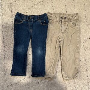 Nautica Blue Denim and Carter’s Tan Corduroy Kids Jeans
